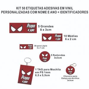 Kit 50 Etiquetas Adesivas Escolares Personalizada com Nome e Ano Adesivo Vinil, Variavel,    